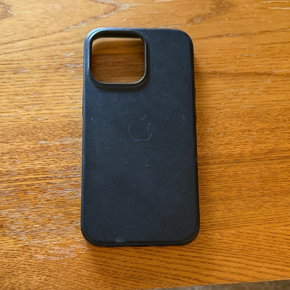 Apple Black Leather iPhone 13 Pro Case